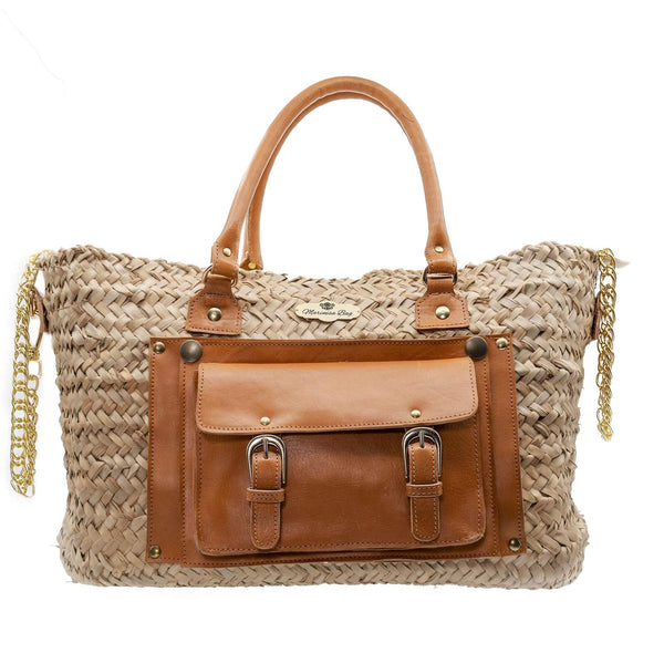 Leather clutch bag