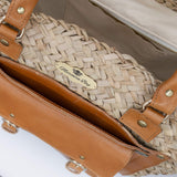 Leather clutch bag